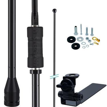 Imagem de Antena Px Black Mini Argentina 200w 1,08m Caminhonete Carroceria Parafusos