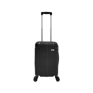 Imagem de Mala de Viagem Bordo Expansiva Avião Bagagem Rígida 4 Rodinhas Dupla 360° Abs Cor:Preto;Tamanho:PP