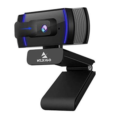 Imagem de NexiGo N930AF Webcam de streaming AutoFocus 1080p com microfone estéreo e capa de privacidade, câmera web FHD USB, para aulas online, reunião de zoom, equipes Skype Facetime, PC Mac Laptop Desktop