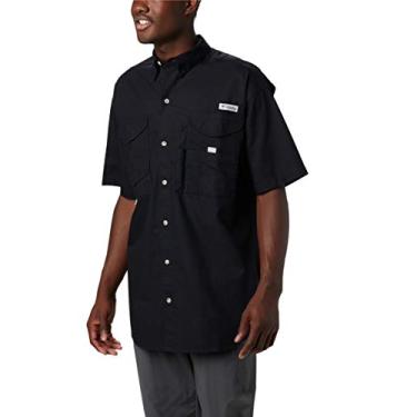 Imagem de Columbia Camisa masculina de pesca de manga curta Bonehead (preta, GGT)