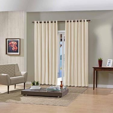 Imagem de Cortina para Sala Quarto Corta Luz Duo Lisa 3,00m x 1,70m
