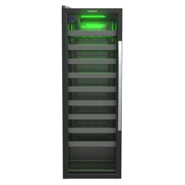 Imagem de Champanheira Venax 50 Garrafas Color Light Preto Porta Invertida 127V