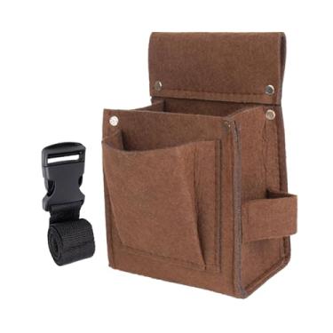 Imagem de Baoblaze Suporte de ferramentas bolsa cinto de ferramentas de construção engrossar cinto ajustável saco de ferramentas carpinteiro cinto para eletricista, marrom S