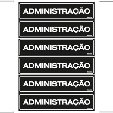 Imagem de Combo 6 Placas De Sinalização Administração 30x7 Ekomunike - A-413 F9e