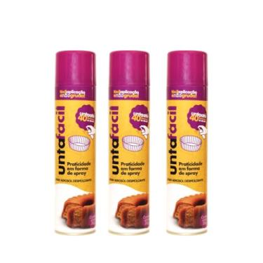 Imagem de Unta Fácil Spray Culinário Forma Bolo Desmoldante Kit 3x400ml