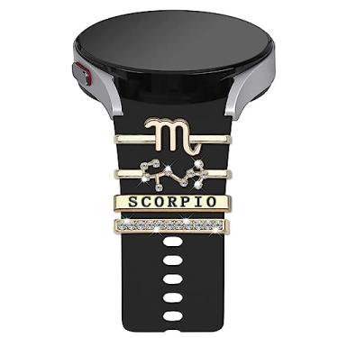 Imagem de YeeCASE Pulseira para Samsung Galaxy Watch Ultra, 7, 6, 5 e 4, com pingentes de constelações, pulseira de silicone com pingentes, acessórios para relógio 7/6/5 Pro/Watch 4 Classic de 47 mm, 46 mm, 44