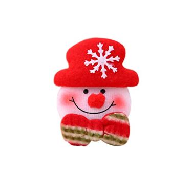 Imagem de Broches de Natal de LED fofos que brilham no escuro iluminam o Papai Noel, rena, boneco de neve, urso iluminado, broche luminoso, alfinetes de lapela luminosos, joias festivas, presentes para mulheres