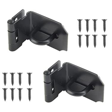 Imagem de Piutouyar 2 peças de trava de ferrolho de porta de 90 graus trava de cadeado de ângulo reto trava de segurança de ferrolho de aço inoxidável resistente com parafusos para galpão, celeiro, armário (7,6