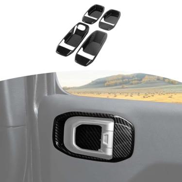 Imagem de RT-TCZ Acessórios para decoração de porta de carro para Jeep Wrangler JL 4 portas (fibra de carbono)