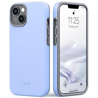 Imagem de TEAM LUXURY Compatível com capa para iPhone 14 para iPhone 13, [série UNIQ] PC + capa protetora à prova de choque TPU de silicone macio para Apple iPhone 13 e 14 6,1 polegadas (azul serenidade)