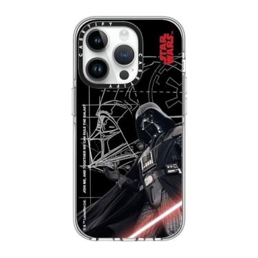 Imagem de CASETiFY Capa transparente para iPhone 14 Pro [Star Wars Co-Lab/Não amarela/Proteção contra quedas de 2 metros/Magsafe] - O Lorde Sith Darth Vader - Transparente