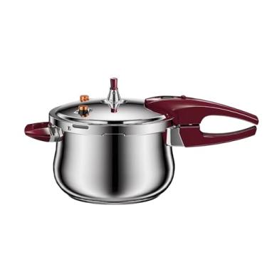 Imagem de Panela de Pressão de Aço Inoxidável 80KPA, Panela de Arroz Enlatada de Pressão Com Dispositivos de Válvula de Segurança, Compatível Com Fogão a Gás e Indução (6L)
