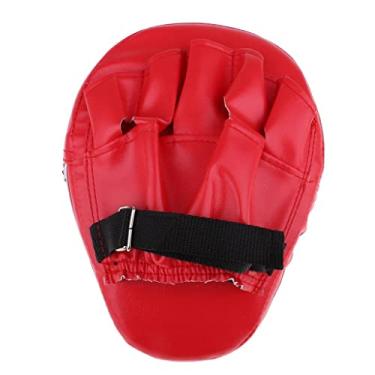 Imagem de Luvas de boxe MMA Muay Thai – Luva de foco para karatê Taekwondo Kickboxing Sparring – Almofada de mão de treinamento absorvente de choque com espuma EVA – Preto Vermelho