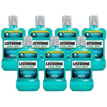 Imagem de Kit com 7 Antisséptico Bucal Listerine Cool Mint Leve 500ml Pague 350ml