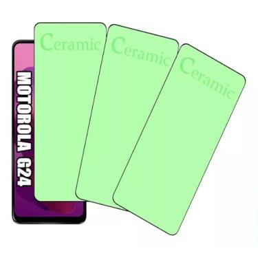 Imagem de 03x Películas Ceramica Clear HD 9D Para Motorola Moto G24