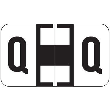 Imagem de Doctor Stuff - File Folder Labels, Alphabet Letter Q, Ringbook Sheets, Jeter 5800 - JTAM Series Compatible Alpha Stickers, Black, 15/16" x 1-5/8", 240 Labels