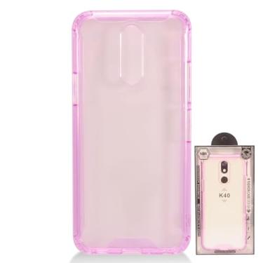 Imagem de CELZEN - Para LG K40, Harmony 3, Xpression Plus 2 (2019) LM-X420, LG Solo LTE L423DL - Capa de telefone fina transparente híbrida à prova de choque - AC4 roxo