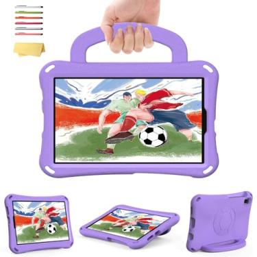 Imagem de UUCOVERS Capa infantil para Galaxy Tab A9 22.1 cm 2023 (SM-X110/X115/X117) e Tab A7 Lite 22.1 cm 2021 (SM-T220/T225/T227) e Tab A 8.0 2019 (SM-T290/T295//T297) Com capa de suporte, roxo claro