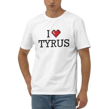 Imagem de Camisetas masculinas engraçadas I Love Tyrus pacote engraçado para mulheres Wen, Branco, P