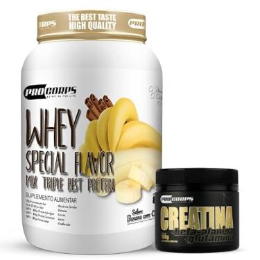 Imagem de Kit Whey Special Flavor 840g 3W Best Protein + Creatina Beta Alanina e Glutamina 100g (840g, Banana com Canela)