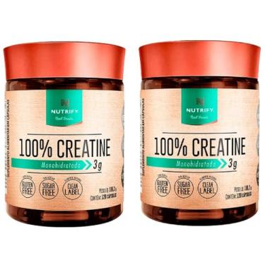 Imagem de Kit 2X: Creatine 100% Creatina Monohidratada Nutrify 120 Cápsulas