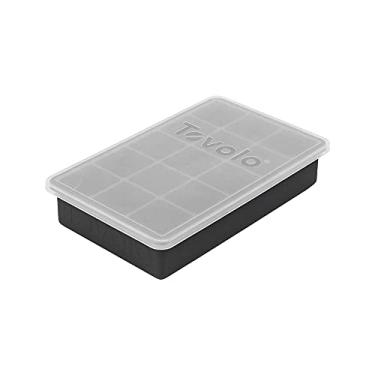 Imagem de Tovolo Bandeja de silicone para congelador Perfect Cube com tampa de cubos de 3 cm para uísque, bourbon, bebidas alcoólicas, silicone livre de BPA, resistente ao desbotamento, carvão, conjunto com 2