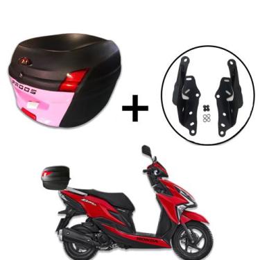 Imagem de Baú Bauleto 34l + Suporte Baú Superior Elite 2019+ - AWA, Rosa