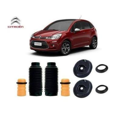 Imagem de 2 Kit Batente Coxim Rolamento Dianteiro C3 2012 2013 2014 2015 - Auto 