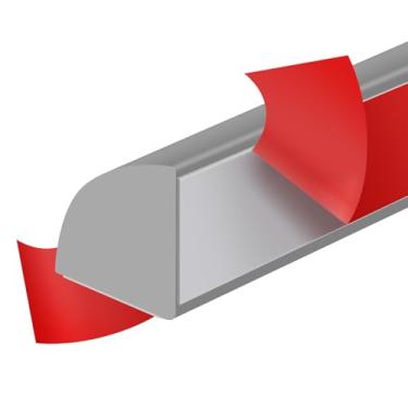 Imagem de Moldagem flexível de um quarto redondo de borracha para descascar e colar moldagem de acabamento de canto de parede autoadesivo para bancada de canto de borda de parede, cinza, 1,2 cm L x 1,2 cm A x