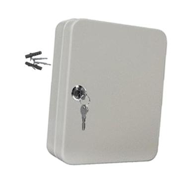 Imagem de menolana 20 Caixa de bloqueio de chave Organizador de chave Aluguel de carro Gabinete de chave Caixa de chave para executivos de hotel Vendas de imóveis, Branco com 2 Chaves