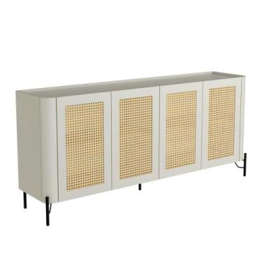 Imagem de Aparador Buffet Porta Sextavada 180cm Pés Metal 100% MDF - Casa Lar In