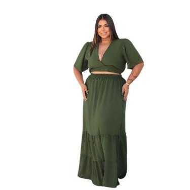 Imagem de Conjunto Cropped e Saia Longa Tecido em Duna 4 ª Geração - Reyn Store,