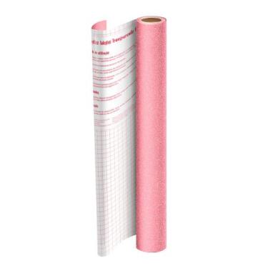 Imagem de Rolo de Plástico Adesivo com Glitter PP Rosa 45cm x 10 metros DAC 1703