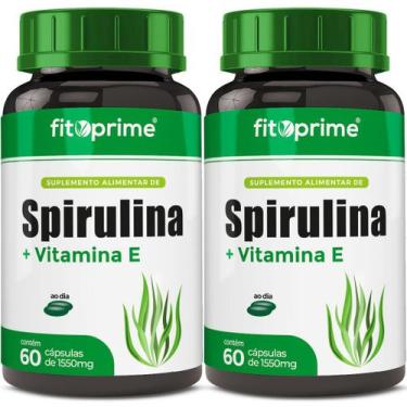 Imagem de Kit 2x Spirulina Premium com Vitamina E 60 cápsulas - FitoPrime