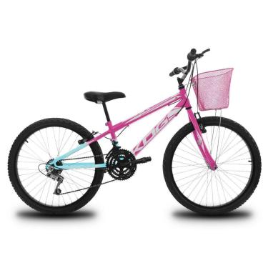 Imagem de Bicicleta 24 infantil Feminina 18V Shimano Cestinha