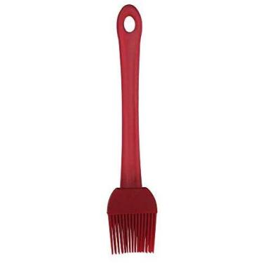 Imagem de Pincel Culinario  Silicone Vermelho Confeiteiro Cozinha 21cm - Yazi