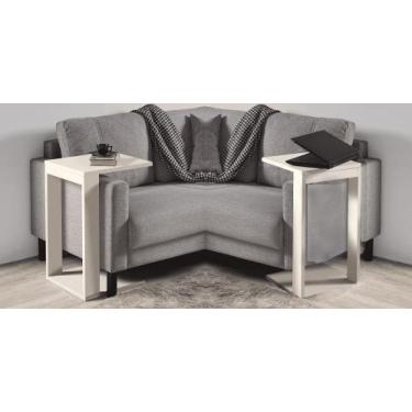 Imagem de Porta Revistas 2 Mesas Canto 2 Mesa Namur Off 65cm Altura - Colomi