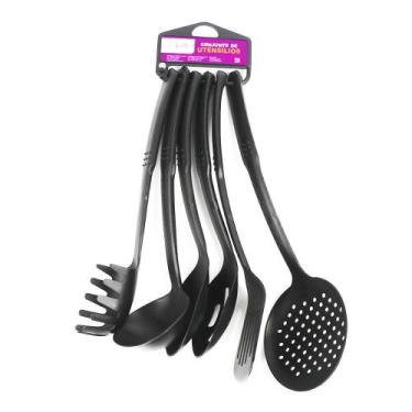 Imagem de Kit Com Colher/Concha/Pegador/Escumadeira/Espátula 6 Pçs - Cascavel