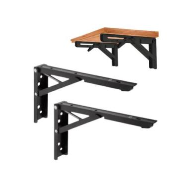 Imagem de Par Suporte Mão Francesa Dobrável Retrátil Reforçada 25cm - Hardt, Pre