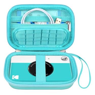 Imagem de Canboc Estojo de transporte compatível com a câmera de impressão instantânea digital KODAK Printomatic, bolso de malha com zíper, papel fotográfico e cabo, verde (apenas capa)