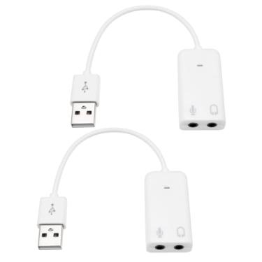 Imagem de Micro Traders 2 adaptadores de placa de som USB de 7.1 canais, adaptador de áudio externo, conversor de placa de som estéreo, conector auxiliar de microfone de 3,5 mm, compatível com Raspberry Pi