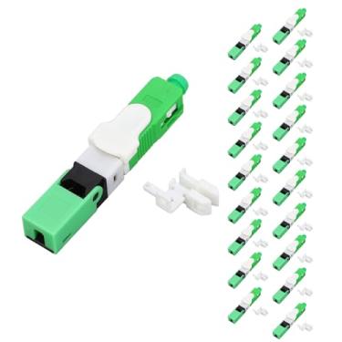 Imagem de Conector Frio Rápido de Fibra óptica SC de 20 Pacotes, Modo único, Plugue Adaptador de Montagem Rápida, Caneta de Limpeza de Conector de Fibra óptica para FTTH, CATV