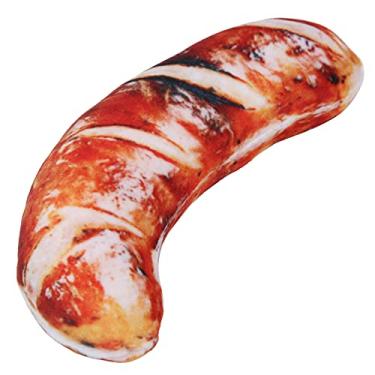 Imagem de Travesseiro de Simulação de Comida, Formato de Comida Realista, Enchimento Macio e Elástico para Cochilo Confortável, Adequado para Casa e Viagens (Almofada de salsicha)
