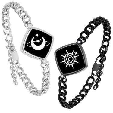 Imagem de Pulseiras de toque de longa distância, pulseiras vibratórias e iluminadas para casais, conjuntos de joias inteligentes para casais, relacionamento de longa distância, namorada, namorado, presentes de