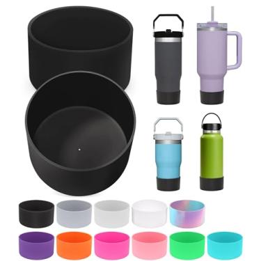 Imagem de 2 peças para Stanley Boot, fundo de silicone para Quencher Adventure 1,134 g 850,5 g IceFlow 567 g 850,5 g garrafa e para copo Hydroflask 350.2-680.4 g para acessórios Stanley Cup Evite arranhões e