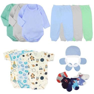 Imagem de Kit Roupinha de Bebê 18 Peças Body e Mijão + Acessórios Bebê - Koala B