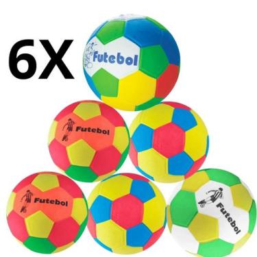 Imagem de Kit 6 Bolas de Futebol Apolo em EVA Piscinas Praias Quadra - Apolo Bri