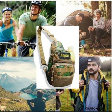 Imagem de Bolsa transversal de nylon, bolsa  unissex - OKABOX