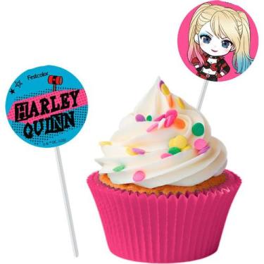 Imagem de Pick Decorativo - Arlequina - 8 unidades - Festcolor - Rizzo