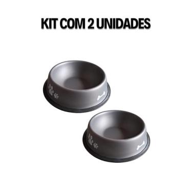 Imagem de Vasilha Pet para ração e agua para cães e gatos 18 CM em Inox (P)- 400